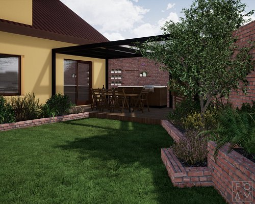 Návrh zahrady k rodinnému domu, Strážnice